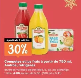 Compotes et jus frais