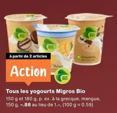 Action - Tous les yogourts Bio