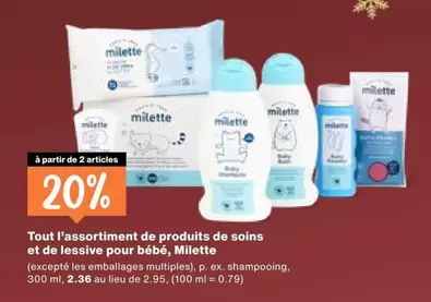 produits de soins et de lessive pour bébé