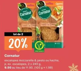 escalopes mozzarella & pesto ou hachis