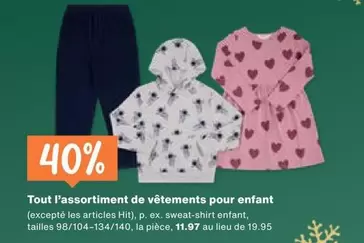 vêtements pour enfant