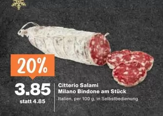 Salami Milano Bindone am Stück