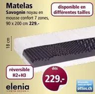 Savognin noyau en mousse confort 7 zones, 90 x 200 cm