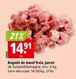 Ragoût de bœuf frais, jarret