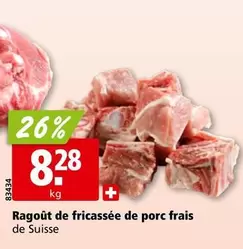 Ragôut de fricassée de porc frais