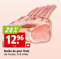 Racks de porc frais