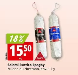 Salami Rustico Epagny Milano ou Nostrano