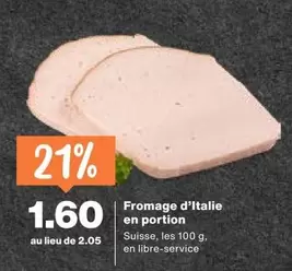 Fromage d'Italie en portion