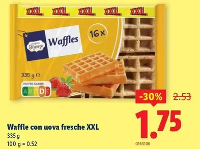 Waffle con uova fresche XXL