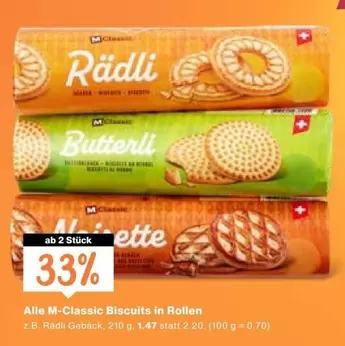 M-Classic Biscuits in Rollen