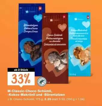 Choco-Schümli, -Kokos-Makrönii und -Bärentatzen