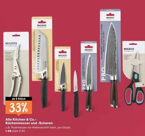 Küchenmesser und -Scheren