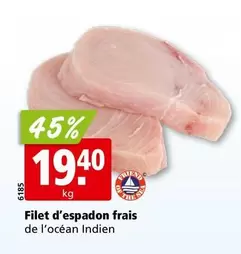 Filet d'espadon frais