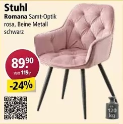 Stuhl Romana Samt-Optik