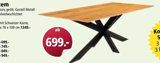 Gartentisch aus Stahl