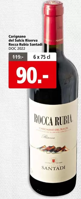 del Sulcis Riserva Rocca Rubia Santadi