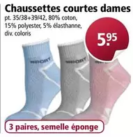 Chaussettes courtes dames