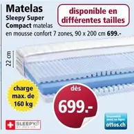 Sleepy Super Compact matelas