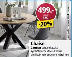 Chaise Carmen coque d'assise