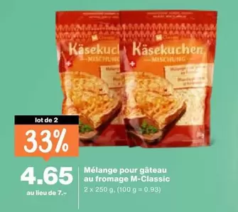 Mélange pour gâteau au fromage