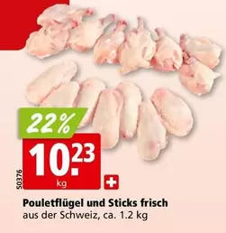 Pouletflügel und Sticks frisch