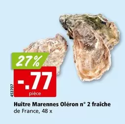Huître Marennes Oléron n° 2 fraîche