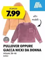 PULLOVER OPPURE GIACCA NICKI DA DONNA