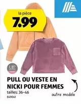 PULL OU VESTE EN NICKI POUR FEMMES