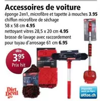 éponge 2en1, microfibre et tapette à mouches, chiffon microfibre de séchage, nettoyant vitres, brosse de lavage avec raccordement pour tuyau d'arrosage