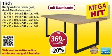 Tisch Hardy Wildeiche