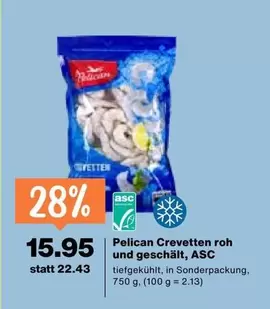 Crevetten roh und geschält, ASC