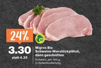 Schweins-Nierstückplätzli, dünn geschnitten