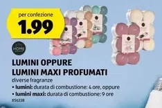 LUMINI OPPURE LUMINI MAXI PROFUMATI