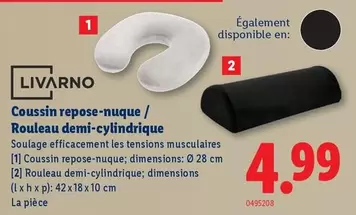 Coussin repose-nuque / Rouleau demi-cylindrique