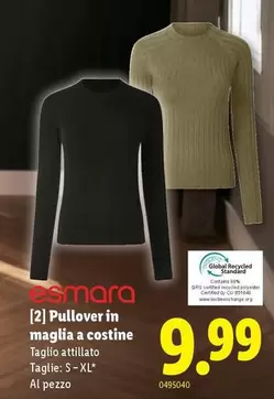 Pullover in maglia a costine