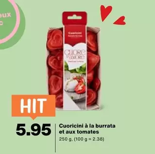 Cuoricini à la burrata et aux tomates