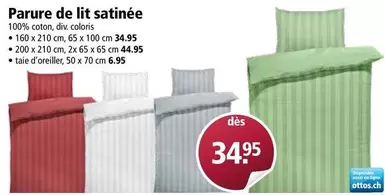 Parure de lit satinée