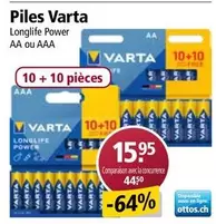 Longlife Power AA ou AAA