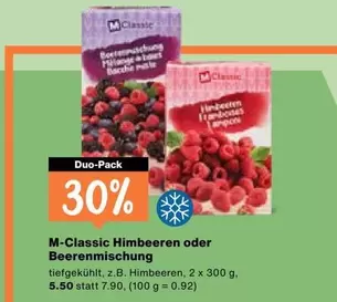 Himbeeren oder Beerenmischung