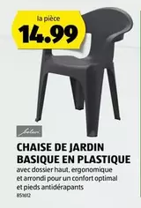 CHAISE DE JARDIN BASIQUE EN PLASTIQUE