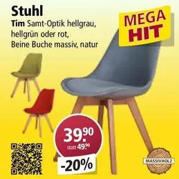 Stuhl Tim Samt-Optik