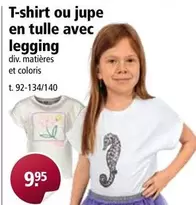 T-shirt ou jupe en tulle avec legging