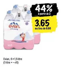 Evian - Mineralwasser mit Kohlensäure