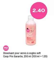 Dissolvant pour vernis à ongles soft
