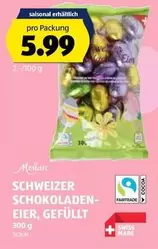 SCHWEIZER SCHOKOLADEN-EIER, GEFÜLLT