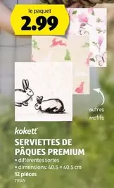 SERVIETTES DE PÂQUES PREMIUM