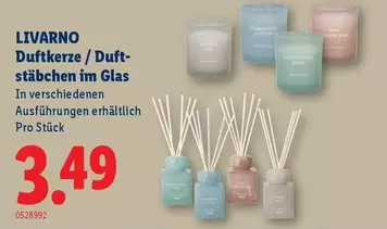 Duftkerze/Duft- stäbchen im Glas