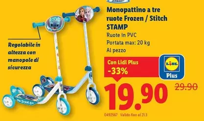 Monopattino a tre ruote Frozen/Stitch