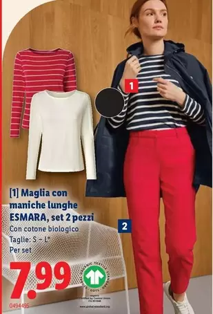 Maglia con maniche lunghe ESMARA, set 2 pezzi