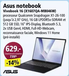 Asus - Vivobook 16 (X1607QA-MB046W)